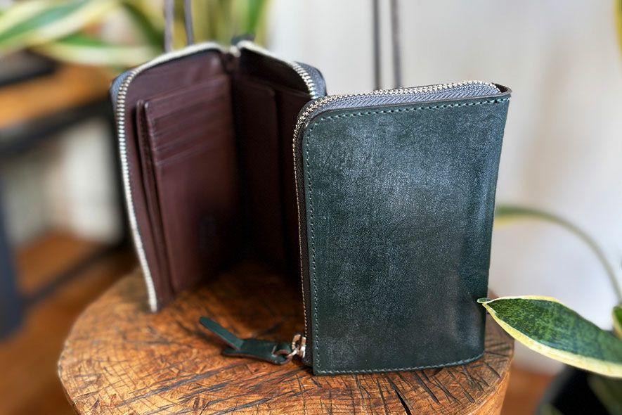 face -Bridle Leather- L字ファスナー折財布 ](ウォレットコード用D