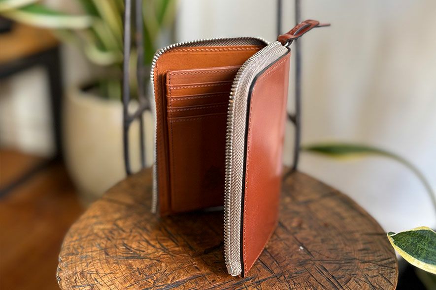 face -Bridle Leather- L字ファスナー折財布 ](ウォレットコード用D