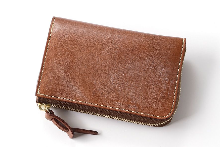 full grain Bridle Leather - L字ファスナー 折財布 | CORBO. Online-Shop 